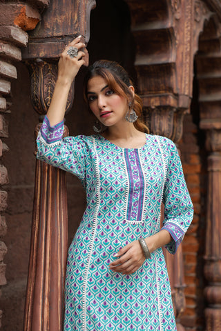 Women Traditional Blue Kurta