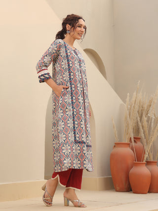 Women beige ethnic kurta