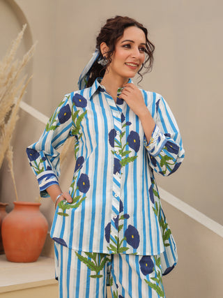 Women blue co-ords