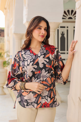 Women casual mandarin collar co-ords