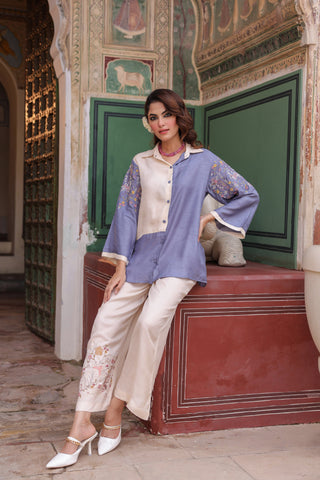 Women co-ords with shirt collar