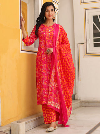 Women cotton kurta set festive wear