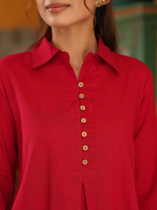 Women ethnic cotton kurta trouser outfit