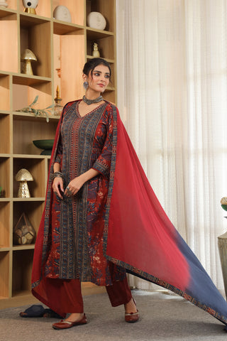 Women ethnic kurta set with dupatta