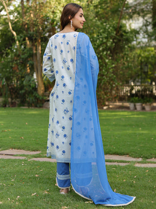 Women floral cotton kurta outfit