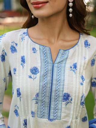 Women floral print ethnic kurta set