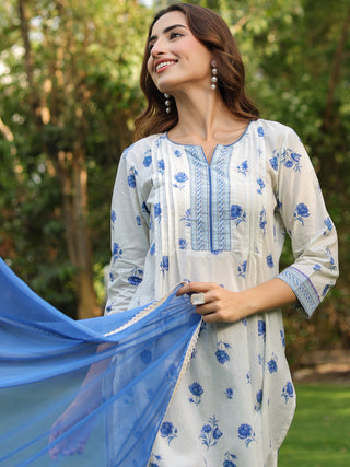 Women floral printed cotton outfit