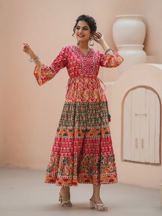 Women’s Printed Anarkali Kurta