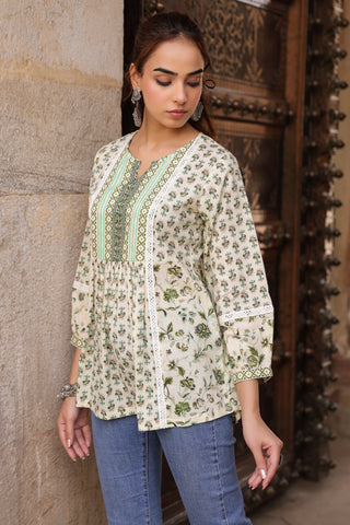 Women’s printed pure cotton top