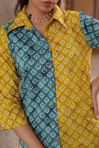 Yellow casual shirt for women