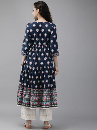 Navy Blue Anarkali Kurta for Women