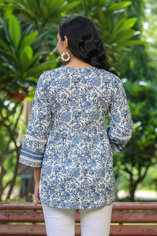 Blue Floral Top