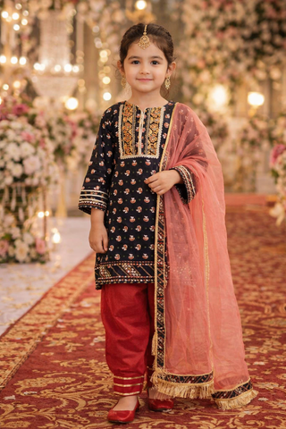 girls ethnic cotton kurta set