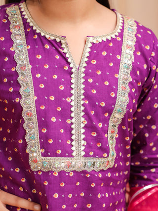 girls traditional bandhani dress set