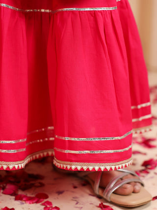 kids bandhani sharara suit