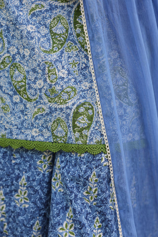 printed cotton kurta palazzos