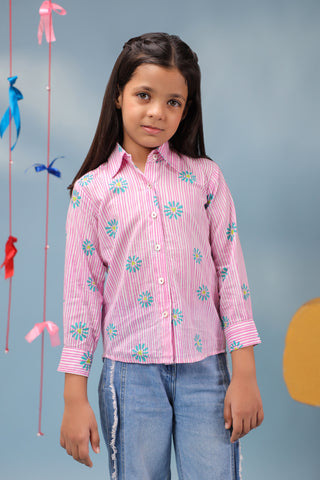 striped girls summer top
