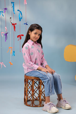 striped girls summer tops