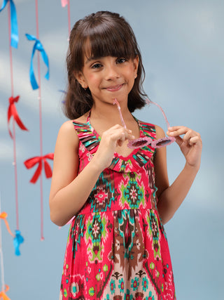 summer ethnic girls dress cotton