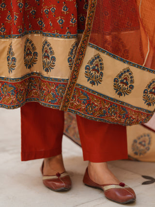 women maroon traditional kurta pant set